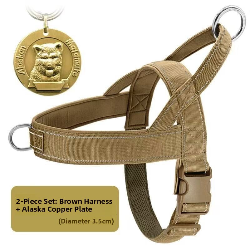 Reflective tactical nylon dog harness, ideal for everyday use