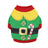 Cotton holiday pet T-shirt for small dogs and cats, showing size and shape