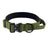 Wide tactical dog collar with cobra buckle in Khaki, in a home setting