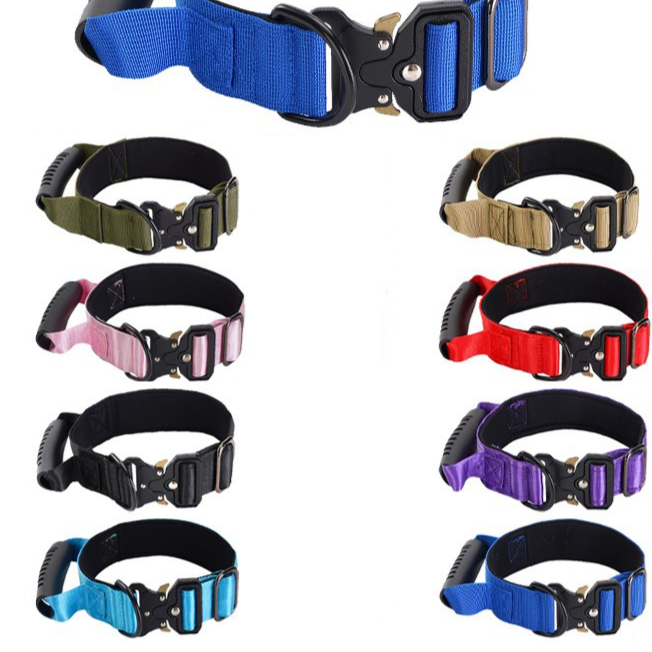 Adjustable nylon dog collar in 8 colour options