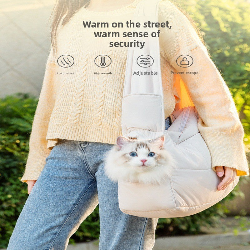 Quilted pet carrier shoulder bag, shown in 3 colours and styles
