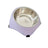 White raised tilted cat bowl with stainless steel dish, view 5