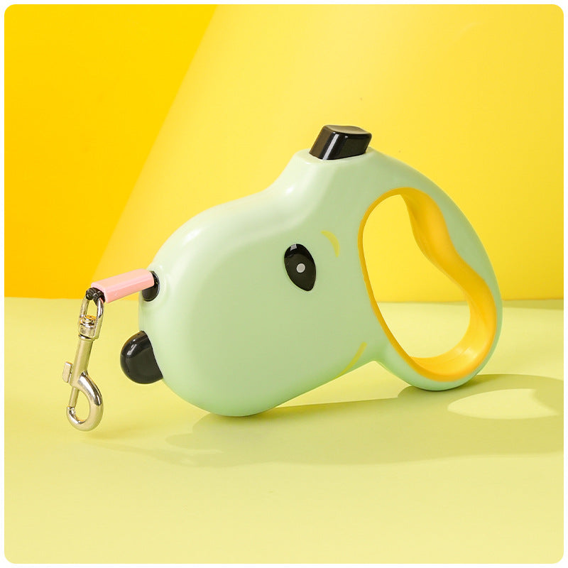 Retractable dog lead in pastel colour with LED light, product image 15