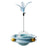 Self-Spinning Cat Turntable Toy with Feather Attachments and Weighted Tumbler Base