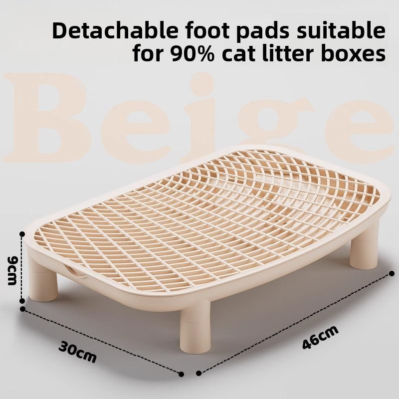 Double Layer Cat Litter Mat with Removable Feet and Anti-Splash
