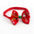 Christmas ribbon bow tie collar for dogs and cats, in a home setting