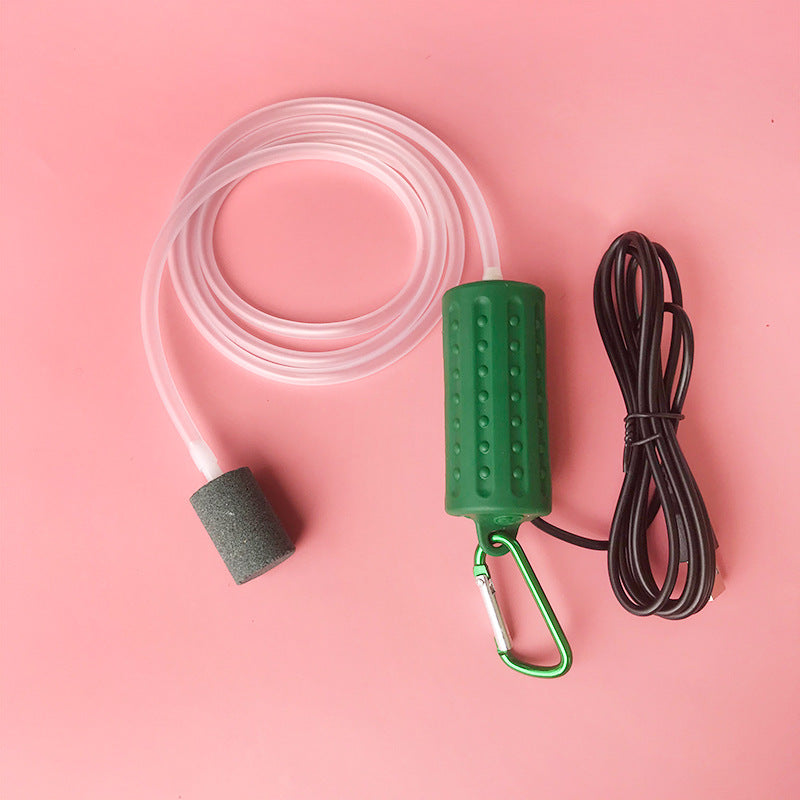 Compact USB aquarium air pump in a colourful silicone shell, view 8