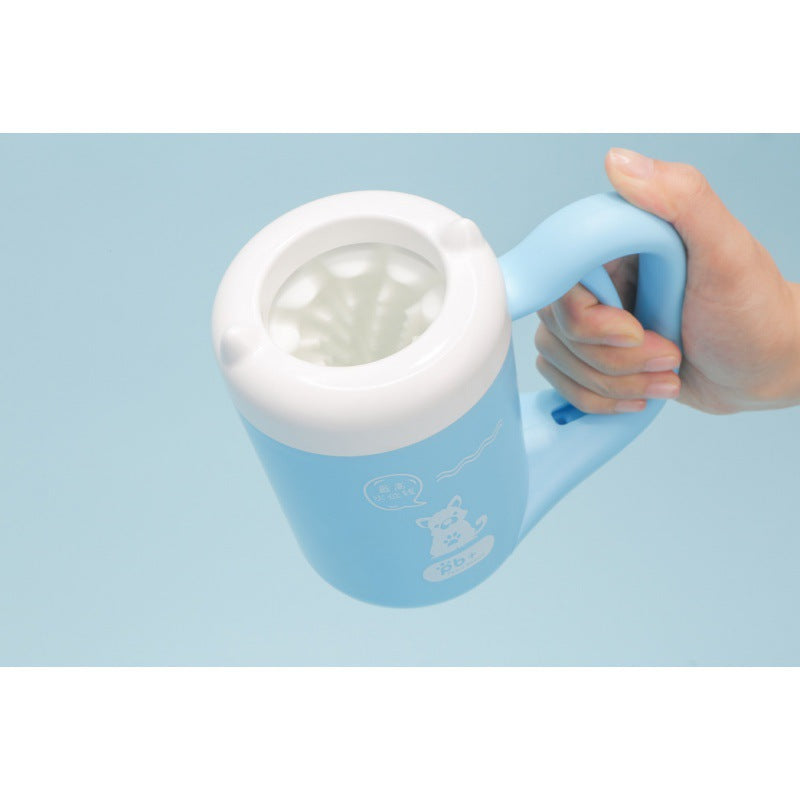 Silicone Paw Cleaning Cup with Handle for Muddy Dog Walks
