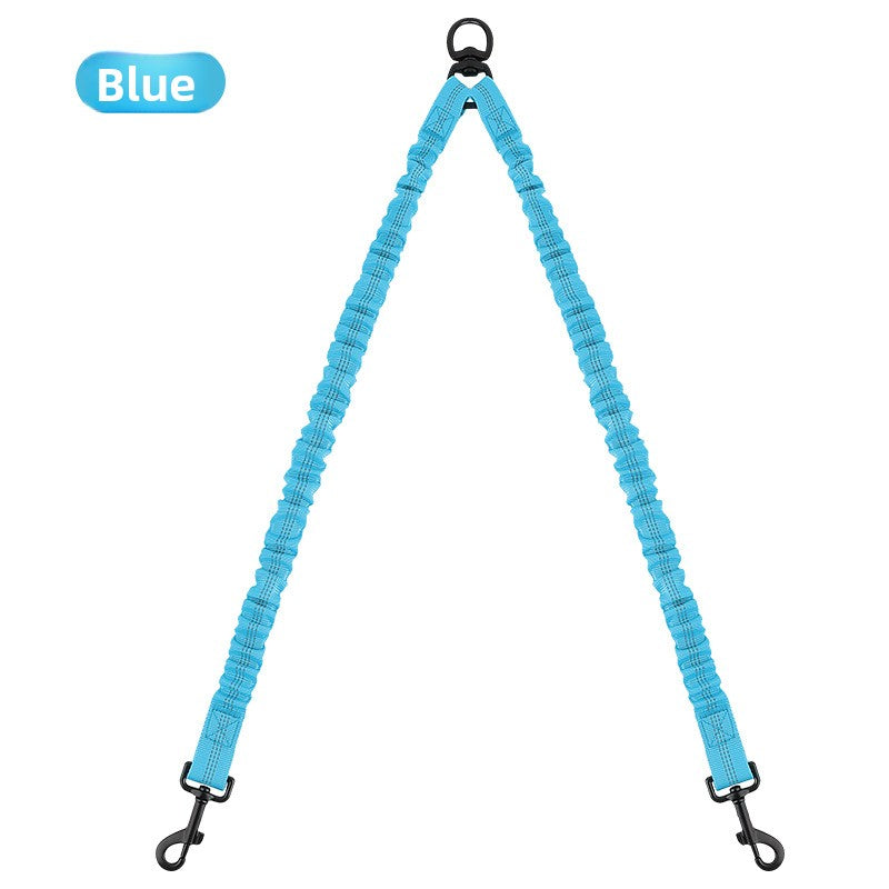 Double ended retractable lead for walking two dogs from one handle