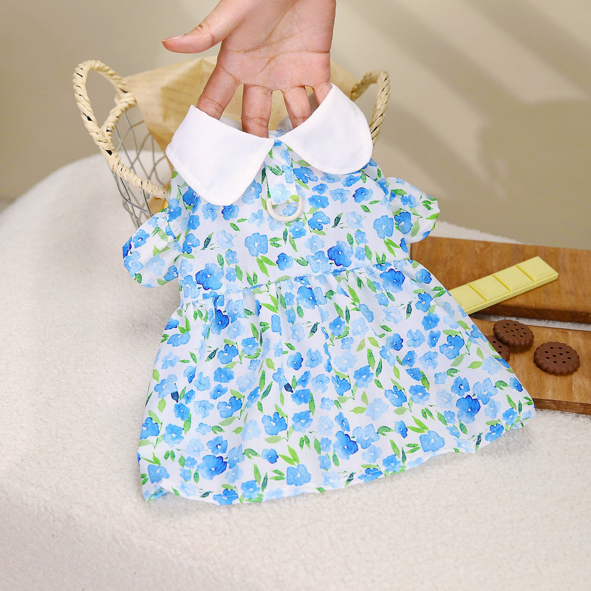 Floral garden print dress for small pets for dogs and cats, image 14