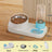 One-Piece Integrated Pet Feeder with Water Dispensing and Stainless Steel Bowl Option