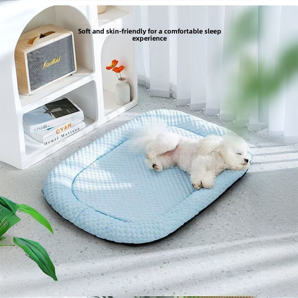 Ocean blue cooling bead mat for cats and small dogs, photo 2