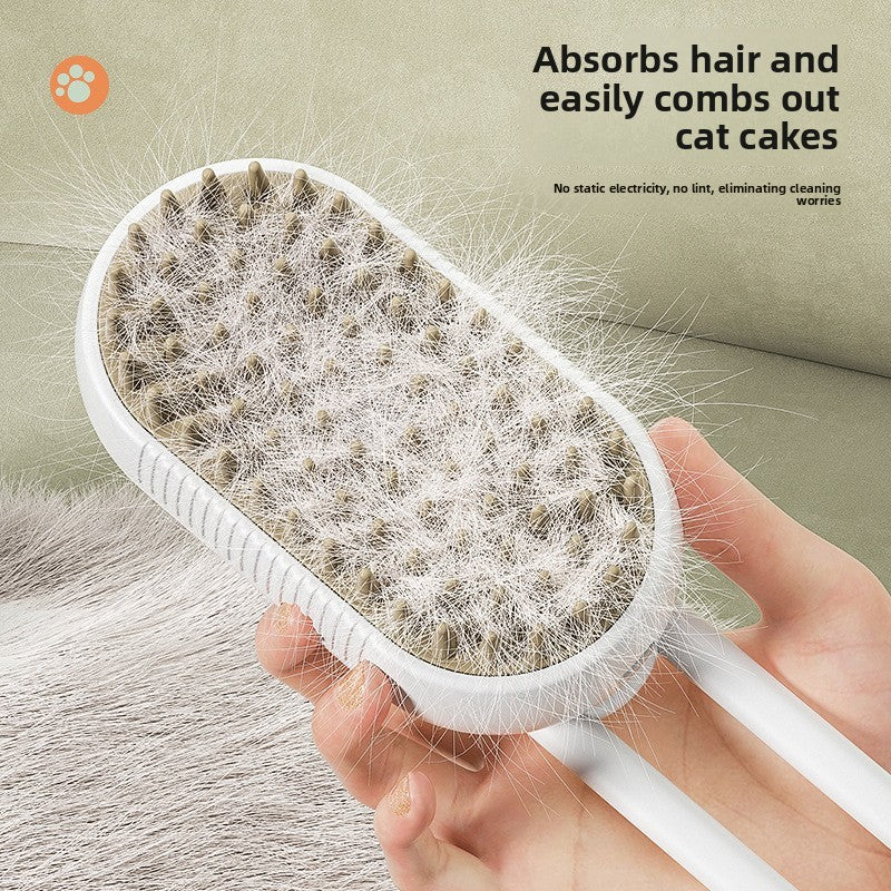 Electric Pet Spray Comb with Water Tank, Fur Smoothing Mist Brush