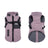 Stand collar padded dog winter coat in Taro Purple, front view