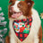 Cartoon print pet bandana for dogs and cats in Design 9, front view