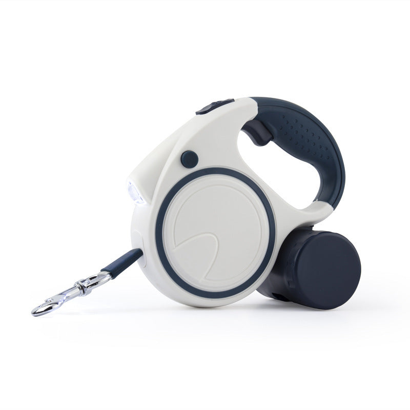 Automatic retractable dog lead with LED lights in 5 colour options