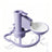 Gravity pet water dispenser bowl with anti-tip base in Raised Ceramic Bowl, Purple