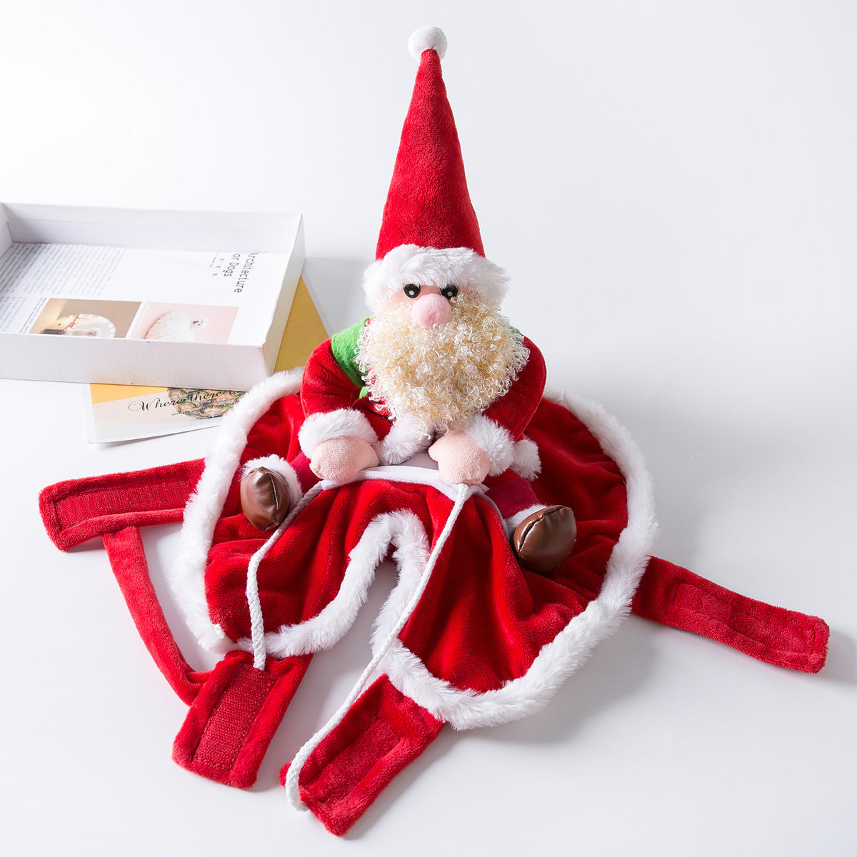 Dog Santa Christmas costume with white beard, in Santa with White Beard, image 6