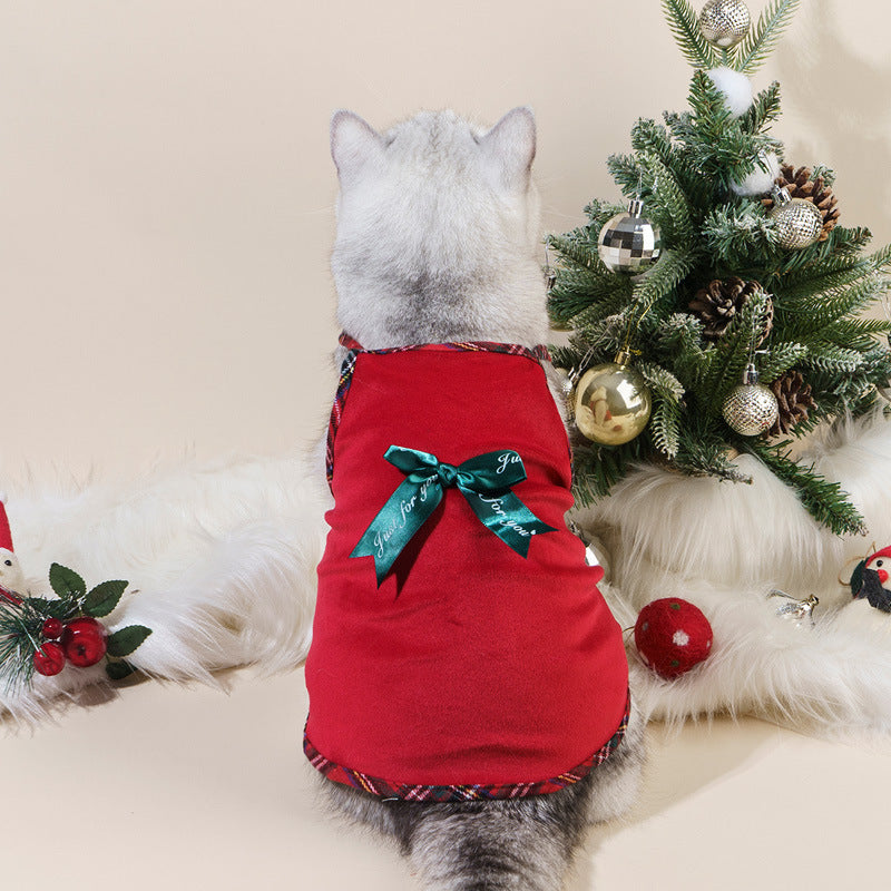 Halloween and Christmas pet dress for dogs and cats, close-up detail