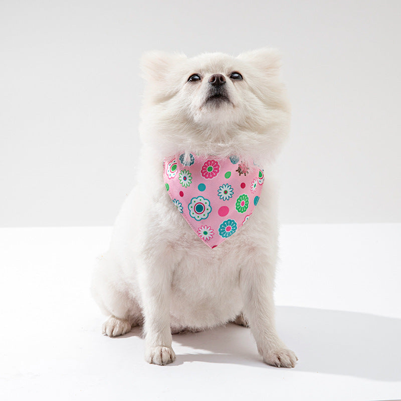 Printed dog bandana scarf, available in 6 colours, sizes Small to Large, image 2