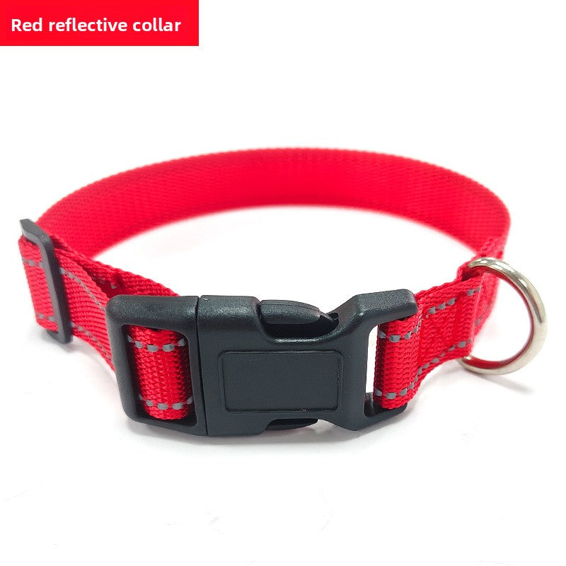 Adjustable polyester collar for dogs and cats, 5 sizes available