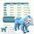 Four leg dog raincoats in five bright colours
