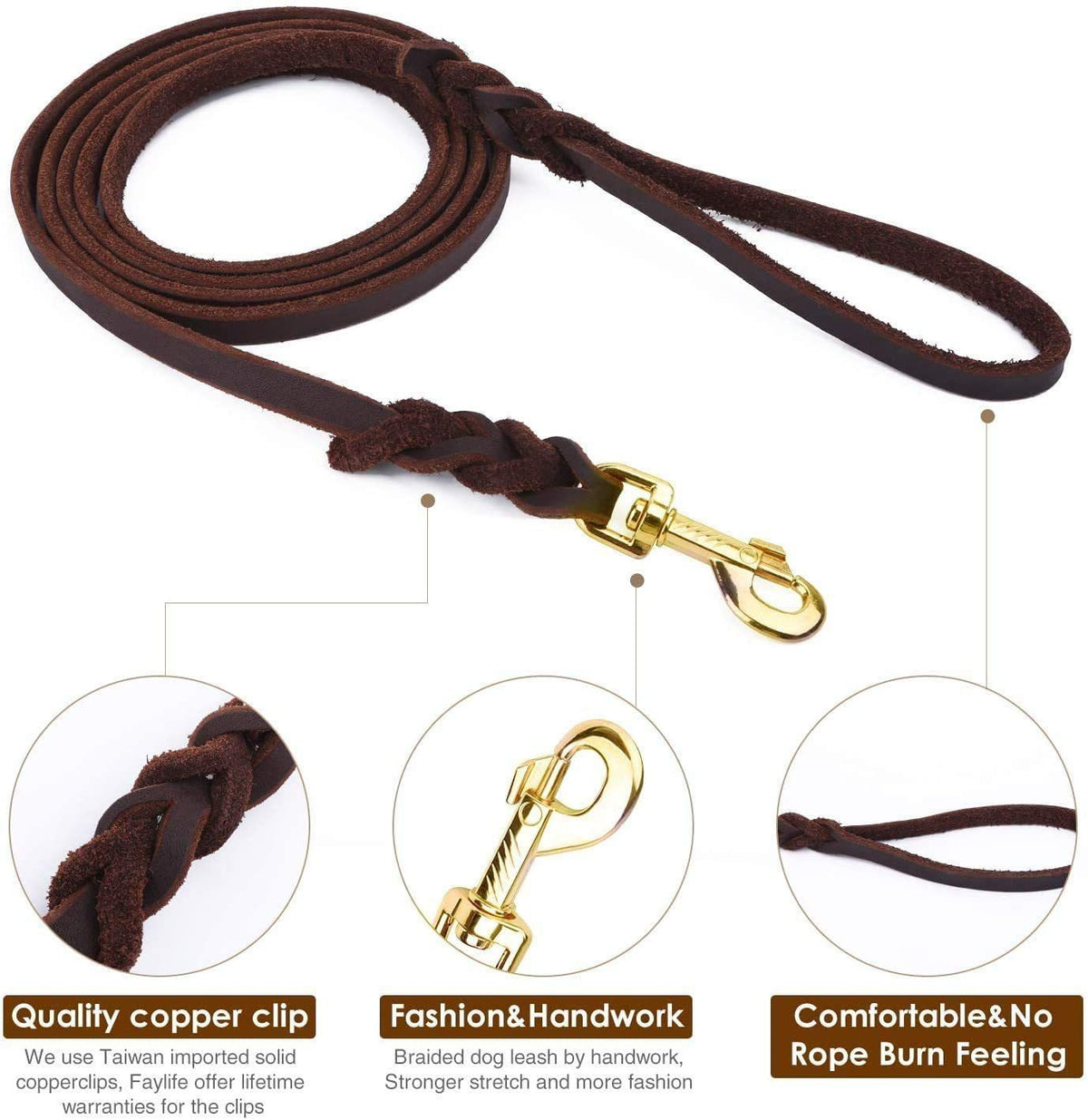 Heavy-duty dog lead, main product photo from Pet Royale UK