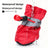 Anti-slip waterproof dog shoes with reflective strips in Black, side view