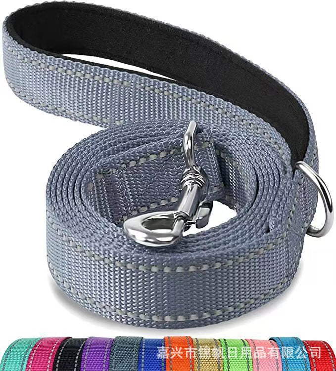 Padded handle dog leads in ten bright colours