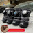 Plush lined winter dog shoes with rubber sole in Black Pair, front view
