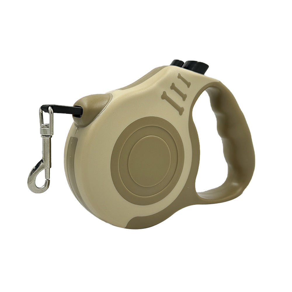 Retractable dog lead with bone-shaped handle in 19 colour options
