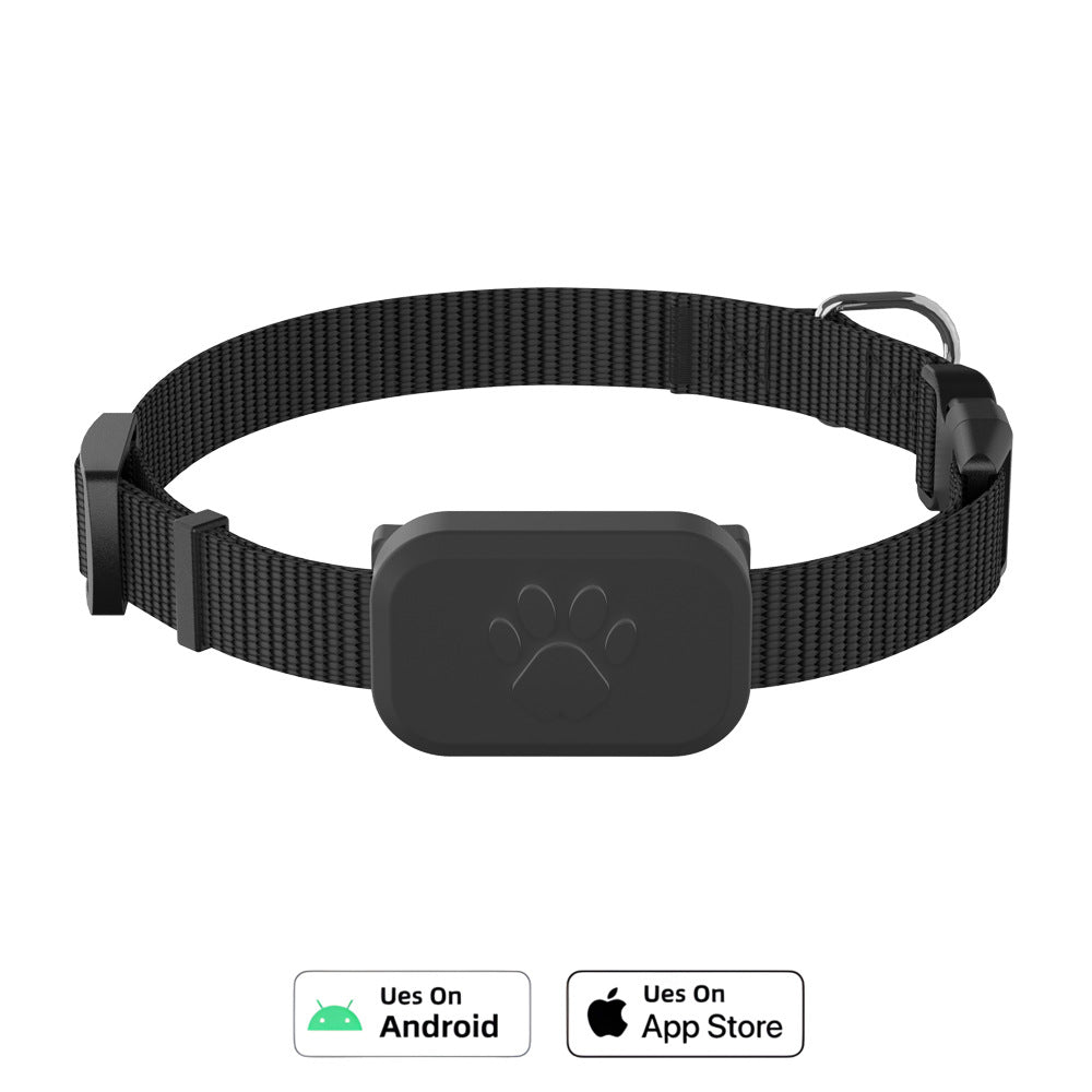 Silicone pet collar with built-in Bluetooth locator in black, product image 6