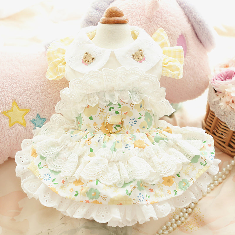 Cotton pet dresses in pretty colours and Halloween designs