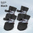 Anti-slip waterproof dog shoes with reflective strips in Red Thick Plush, front view
