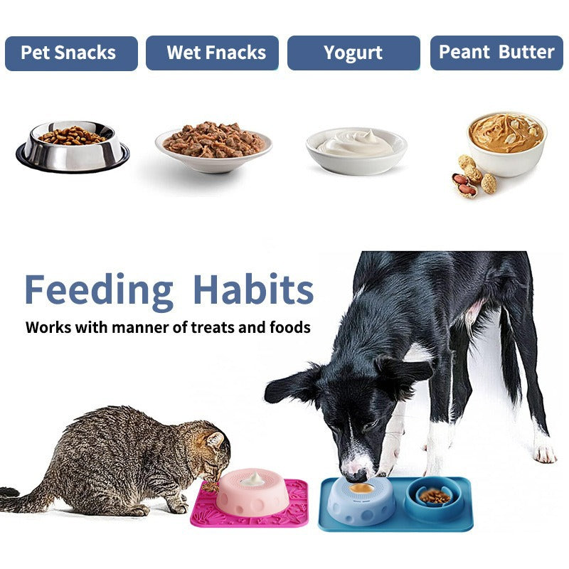 Silicone Slow Feeder Dog Bowl and Licking Mat