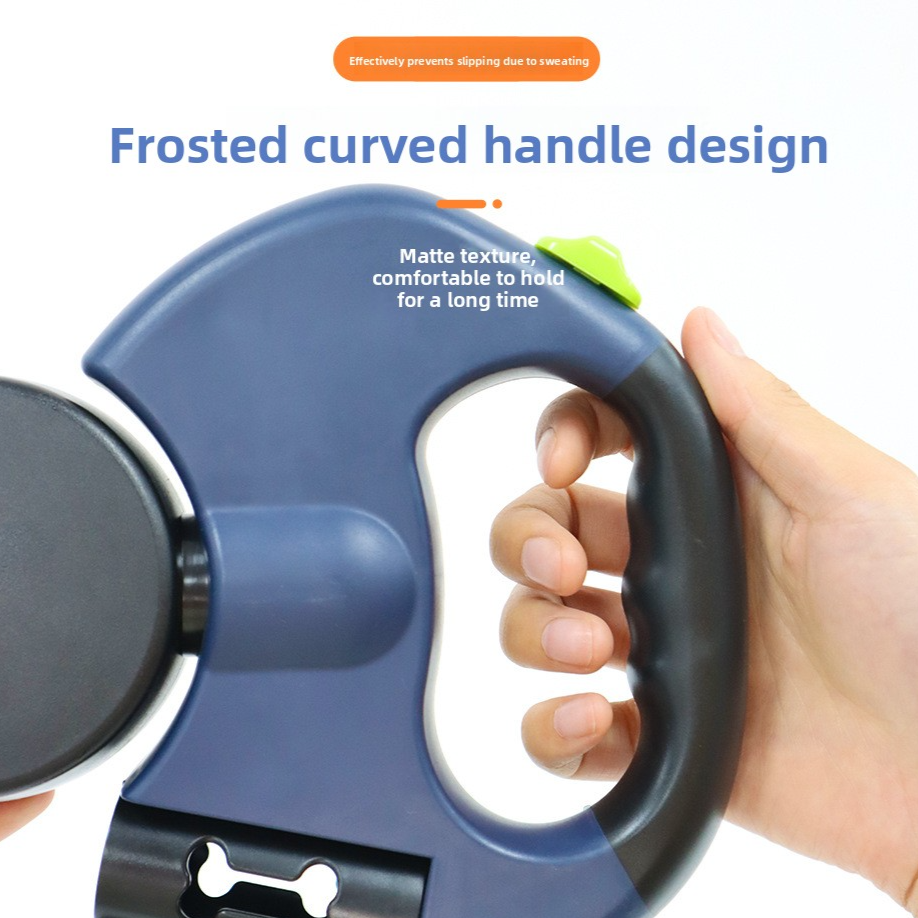 Dual head retractable lead for walking two pets, product image 2
