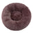 Round long plush nest bed for cats and dogs in Dark Brown