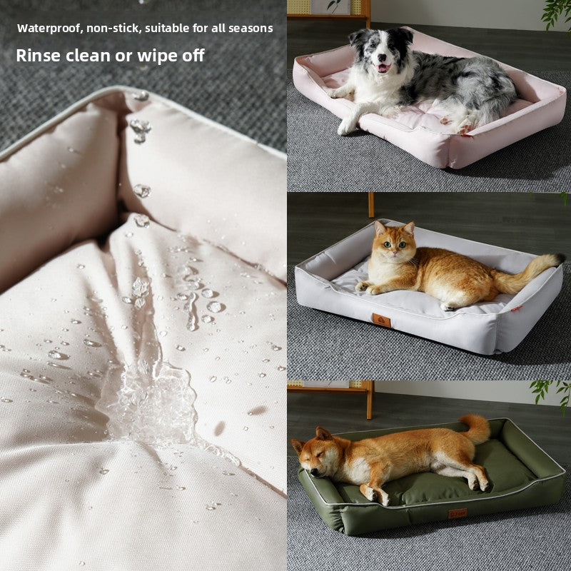 Waterproof Oxford dog bed with raised edges and soft base, photo 5