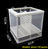 Mesh fish breeding isolation box with suction cups in aquarium, view 7