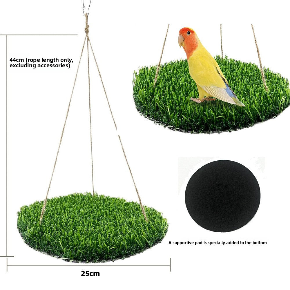 Natural wood bird and chicken swing and perch, detail photo 3