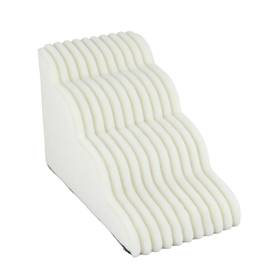 White 30D sponge cat and dog stairs with two steps