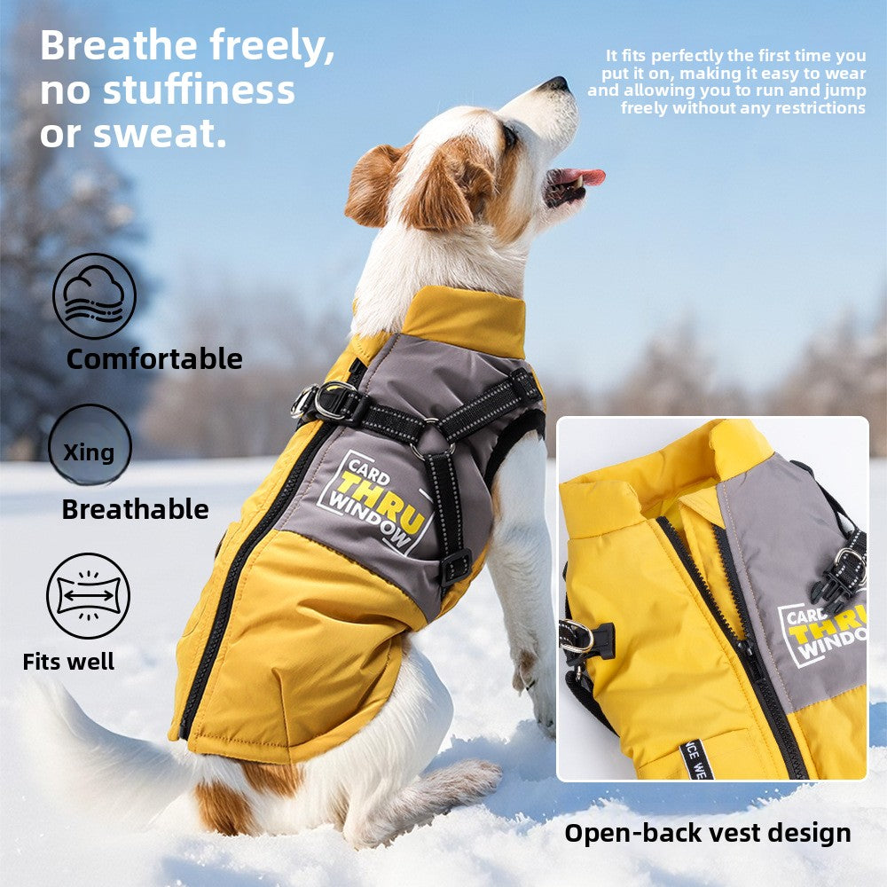 Padded dog gilets in elegant grey, black and red coffee