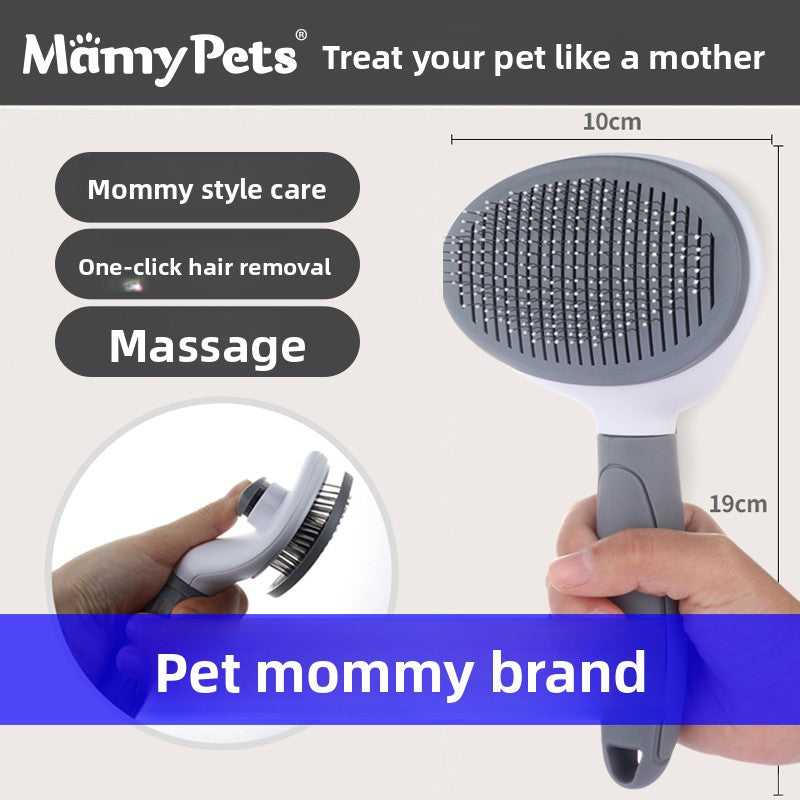 Dual-Function Pet Grooming Brush for Massage and Hair Removal