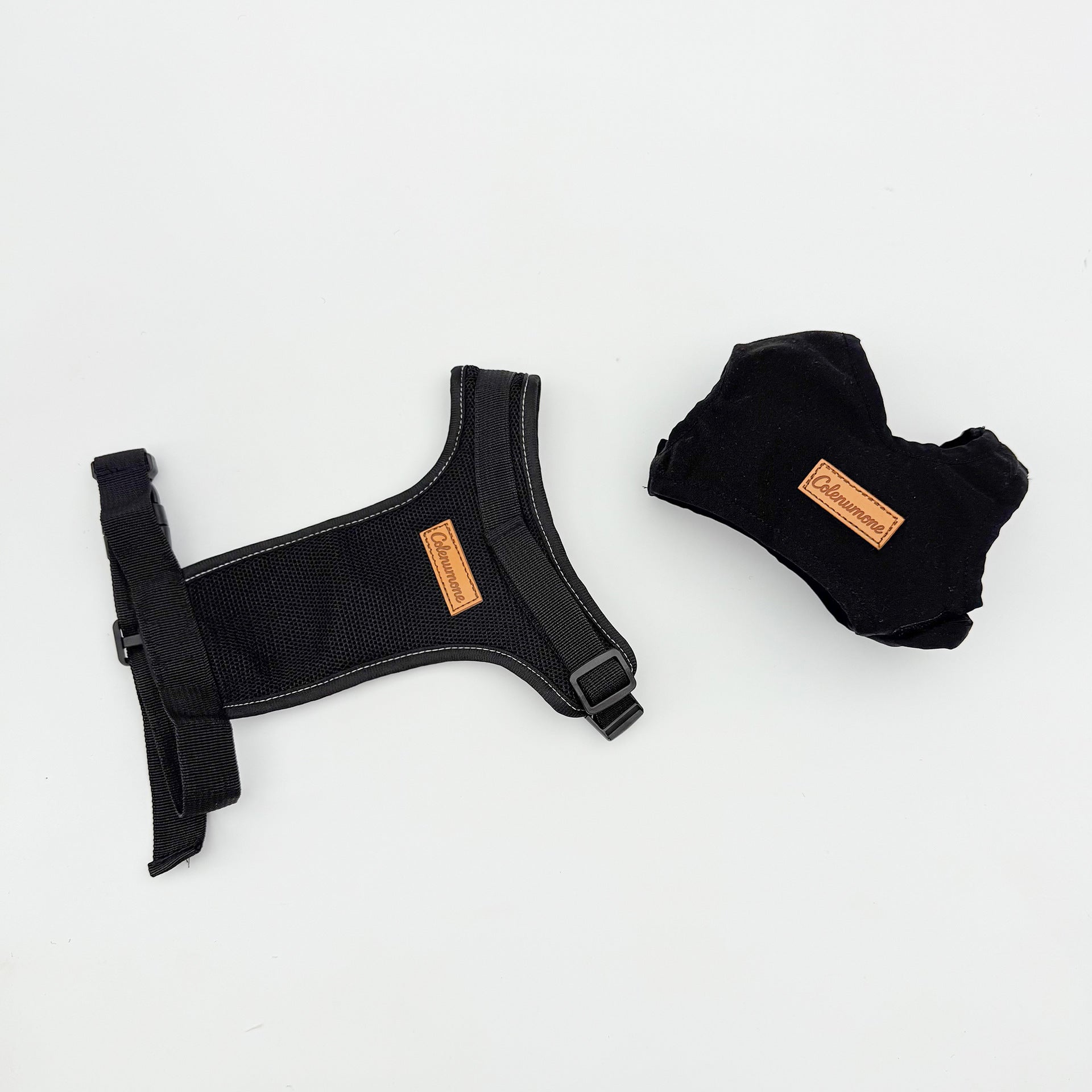 Black reflective anti-escape dog harness with headwear, product image 6