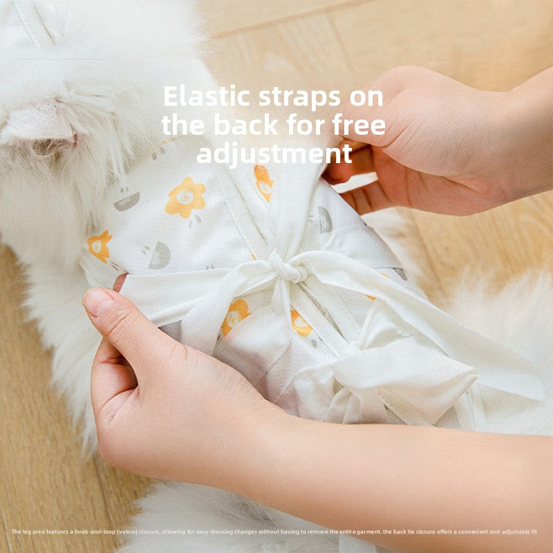 Adjustable cat body suit with bow print, available in 2 colours, image 3