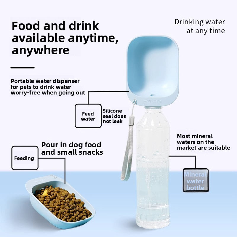 Portable Dog Drinking Attachment for Standard Water Bottles with Leakproof Design