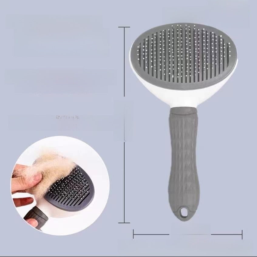 Cat grooming comb for loose and floating hair in white