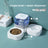 Elevated Double or Triple Pet Food and Water Bowl with Anti-Spill Base for Cats and Dogs