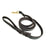 Brown leather dog lead with metal clip for walks, view 13