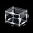 Clear acrylic reptile habitat box, further angle view